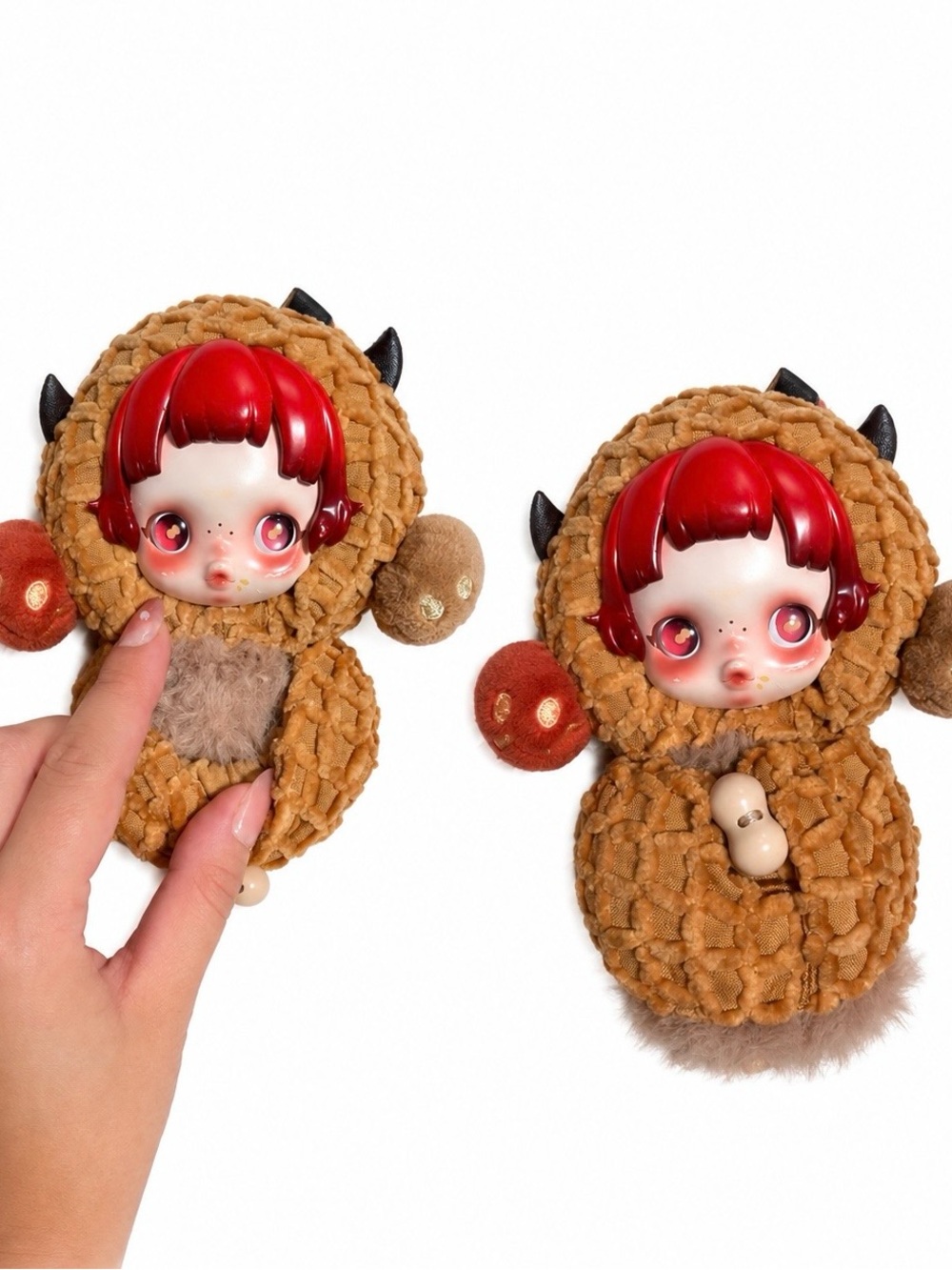 SKULLPANDA- You Found Me! Series Plush Doll Keychain- Pranky Peanut 🥜❤️🫶🏼